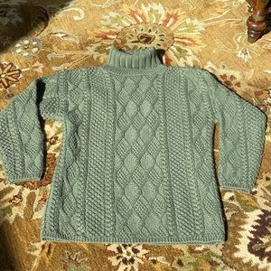 Moss Green Wool J Crew Tunic Sweater